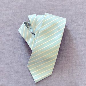 YveSaintLaurent Green Tie with stripes